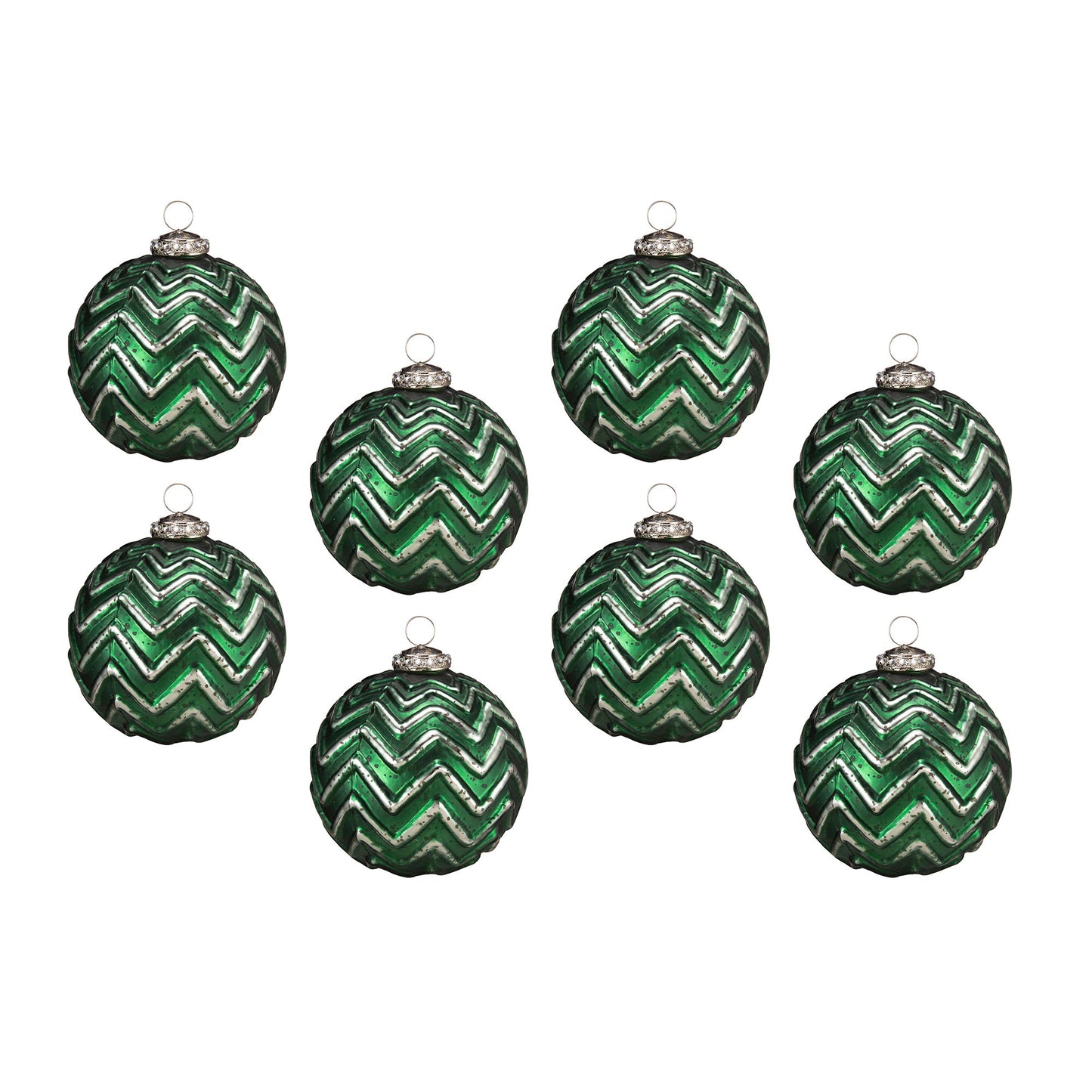 Christmas Ball Ornaments, Decorative Hanging Ball Christmas Tree Ornaments For Holiday Party Decorations (Set of 8) - Green