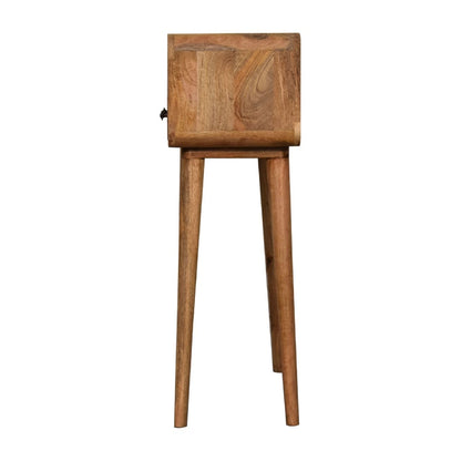 Mini Curved Console Table - Oak