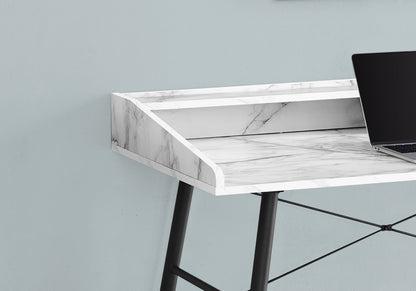 Computer Desk For Home Office, Laptop, Storage Shelves, Versatile Placement - White