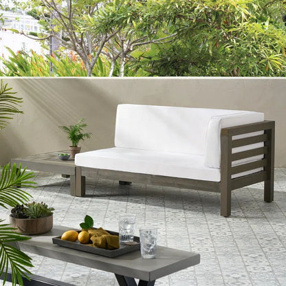 Oana - Right Corner Bench And Coffee Table - White