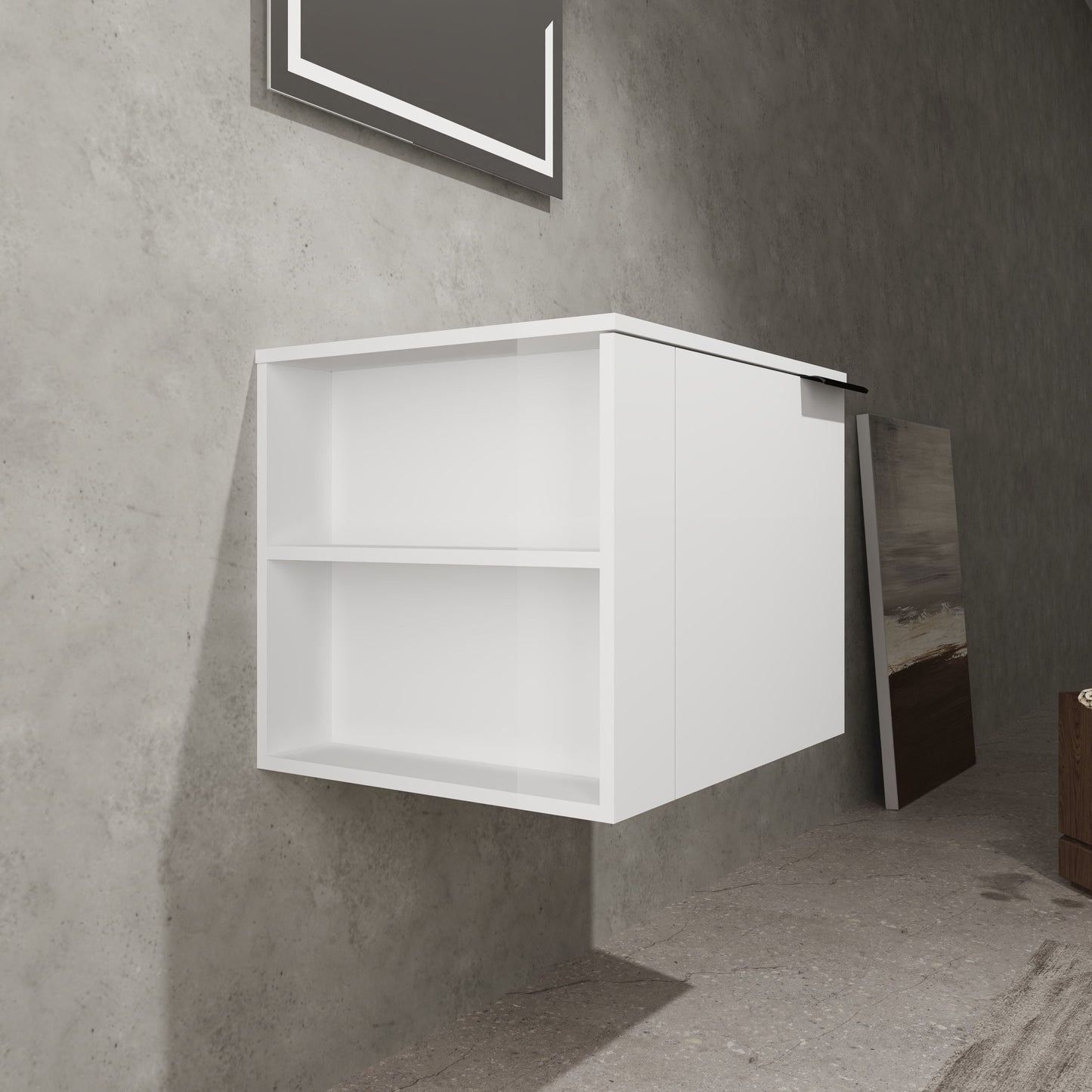 Modern 24" Bathroom Vanity, Suitable For Small Bathroom Spaces - White Oak