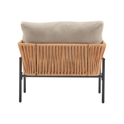 Lounge Chair With Cushions For Natural And Modern Spaces - Beige / Natural