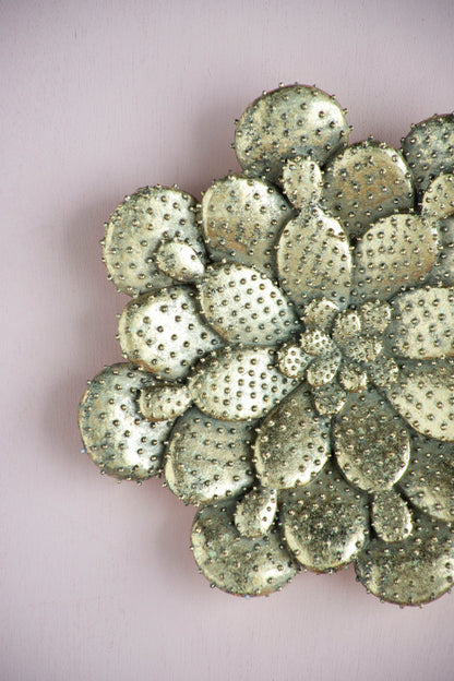 Succulent Wall Plaque Resin (Set of 2) - Gold