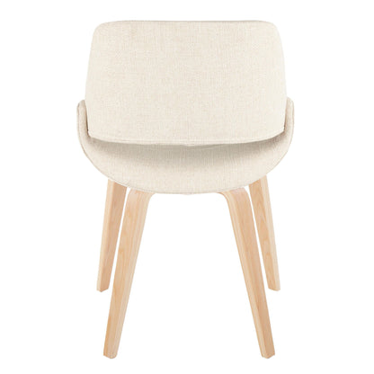 Fabrico - Mid-Century Modern Dining Chair (Set of 2) - Cream / Natural