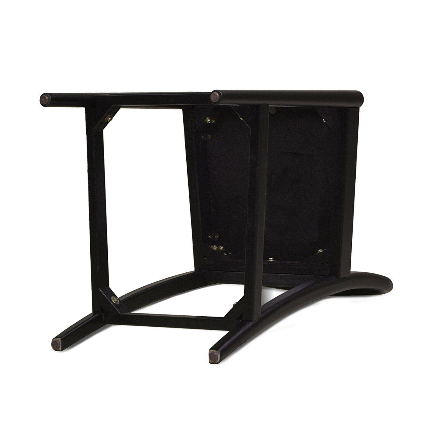 Panama - Curved Back Cane Counter Stool (Set of 2) - Ebony Black