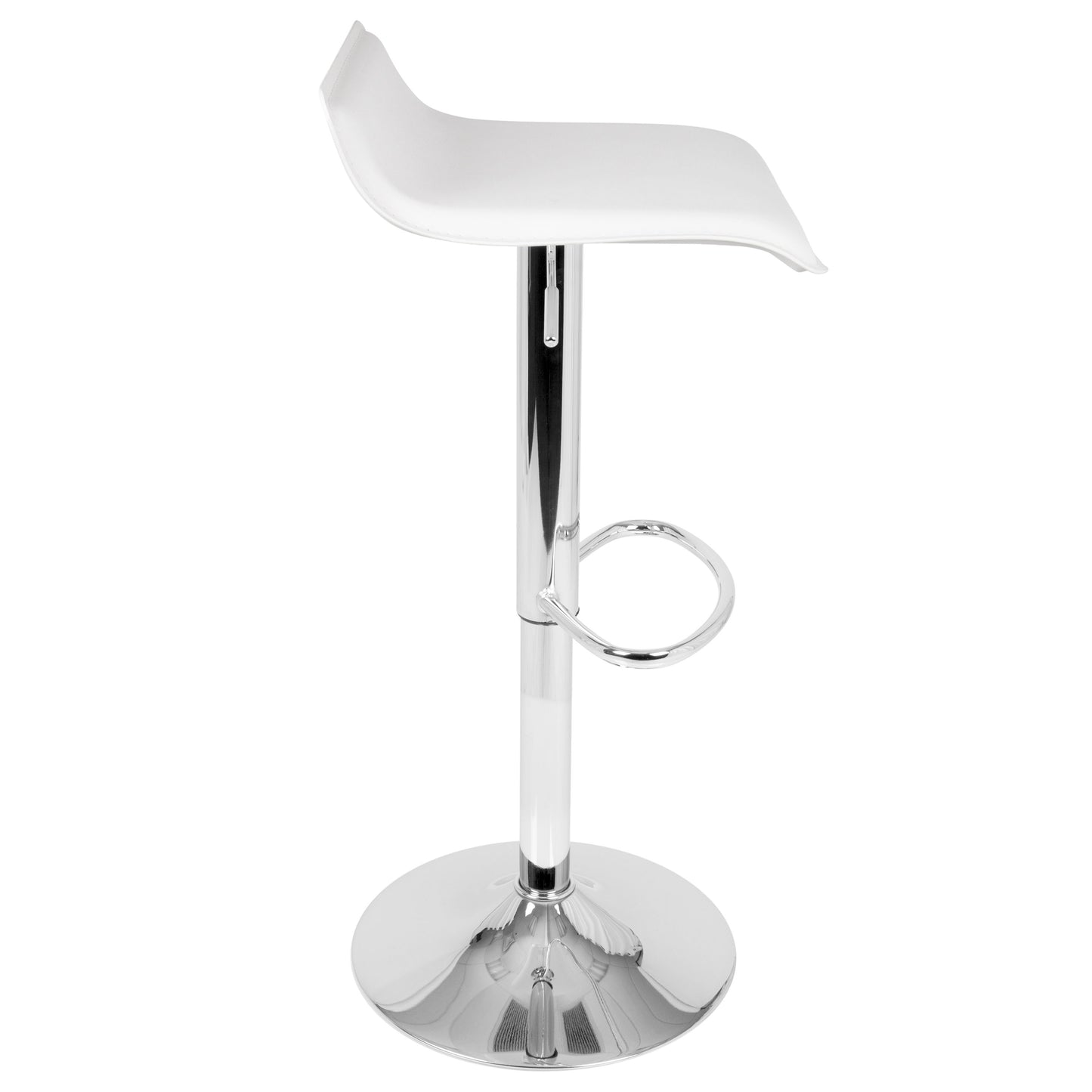 Ale - Contemporary Adjustable Barstool (Set of 2) - White
