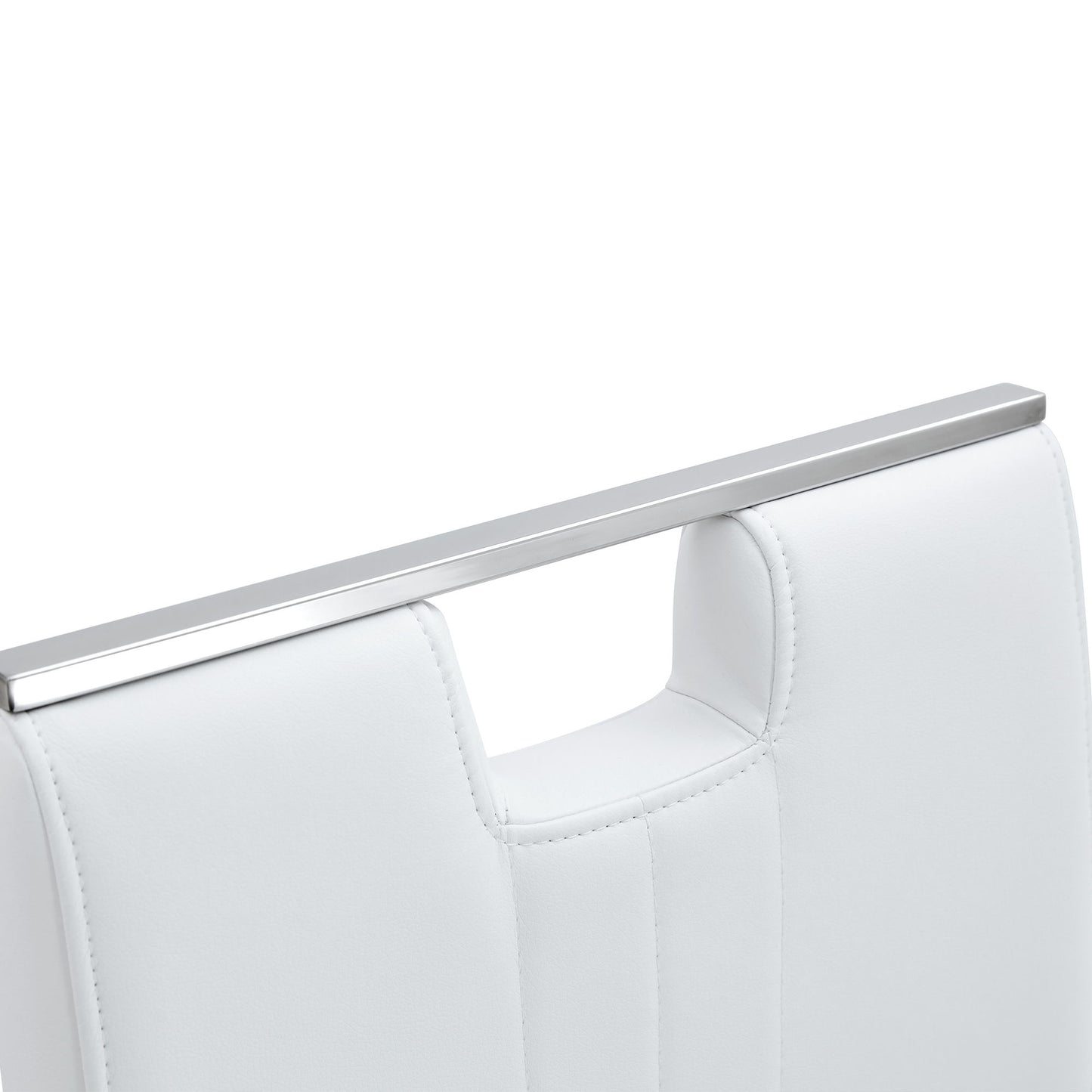 (Set of 4) Material Bow Shaped Chairs Adding Fashion To Minimalist And Contemporary Home Styles - White