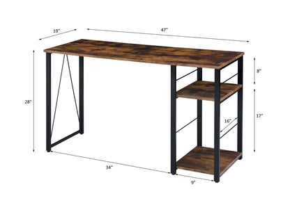 Vadna - Writing Desk - Weathered Oak / Black