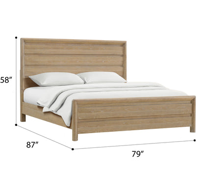 Clove - King Panel Bed - Tan