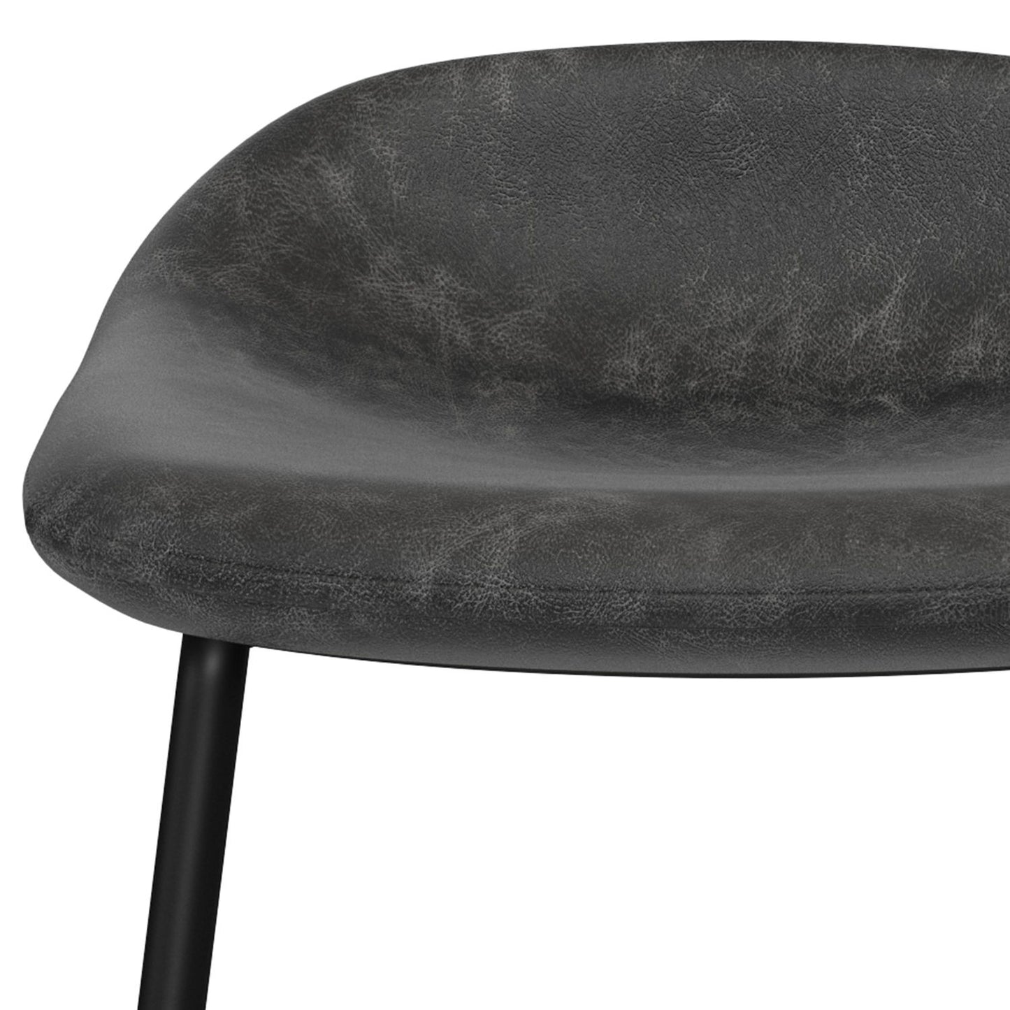 Dafney - Bar Stool (Set of 2) - Distressed Charcoal Gray