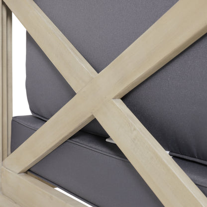 Brava - X Back Corner Chair - Light Gray