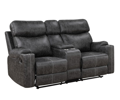 Hirah - 3 Piece Living Room Set - Dark Gray