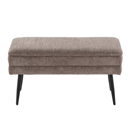 Neapolitan - Contemporary Storage Bench - Black / Brown