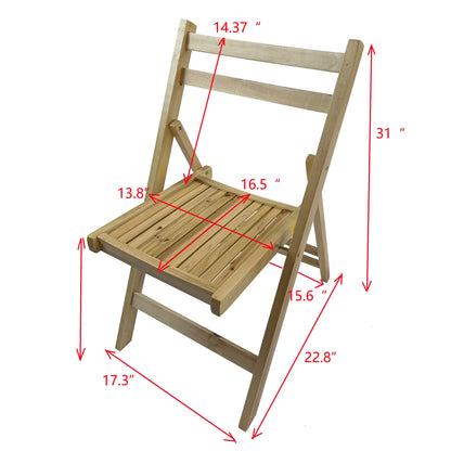 Folding Special Event Chairs, Foldable Style (Set of 4) - Wood