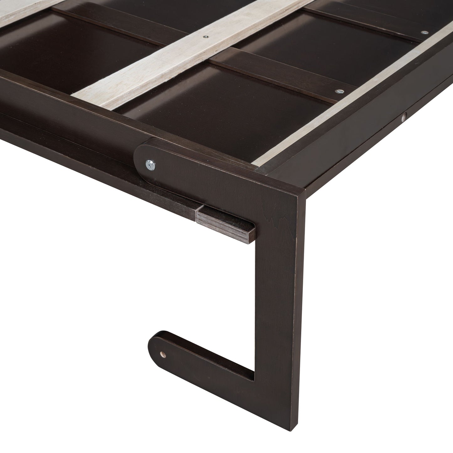 Queen Size Murphy Wall Bed With Cushion, Space Saving Design, And Construction - Espresso