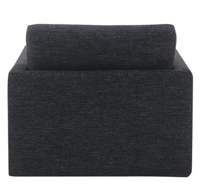 Naveen - Swivel Chair With 1 Toss Pillow - Dark Gray