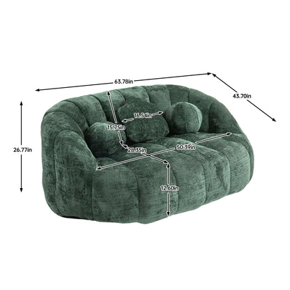Bean Bag Sofa Lazy Sofa Durable Comfort Lounger High Back Bean Bag Chair Couch For Adults And Kids - Emerald