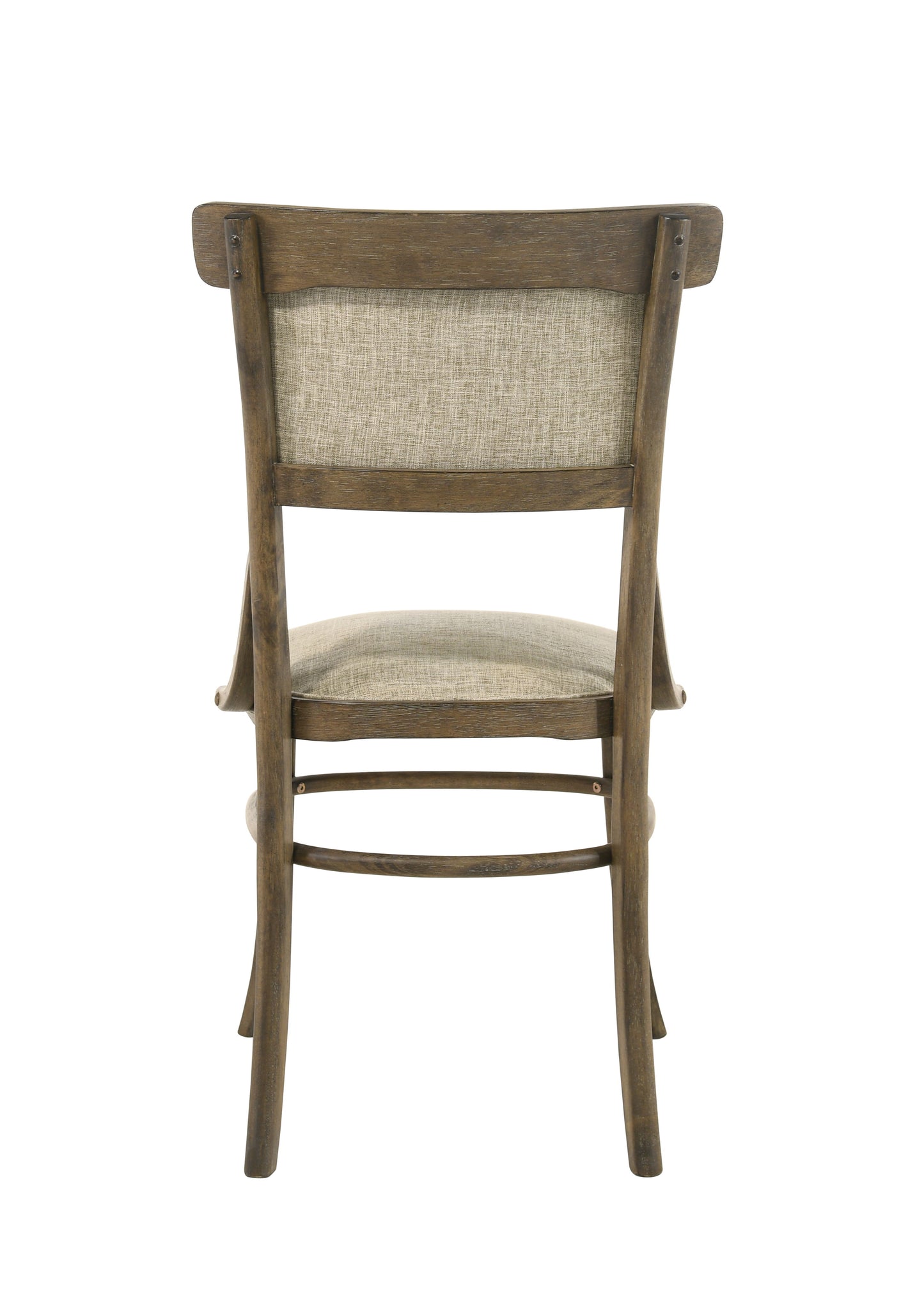 Bistro - 7 Piece Dining Table With Off White Fabric Dining Chairs (Set of 7) - Vintage Walnut