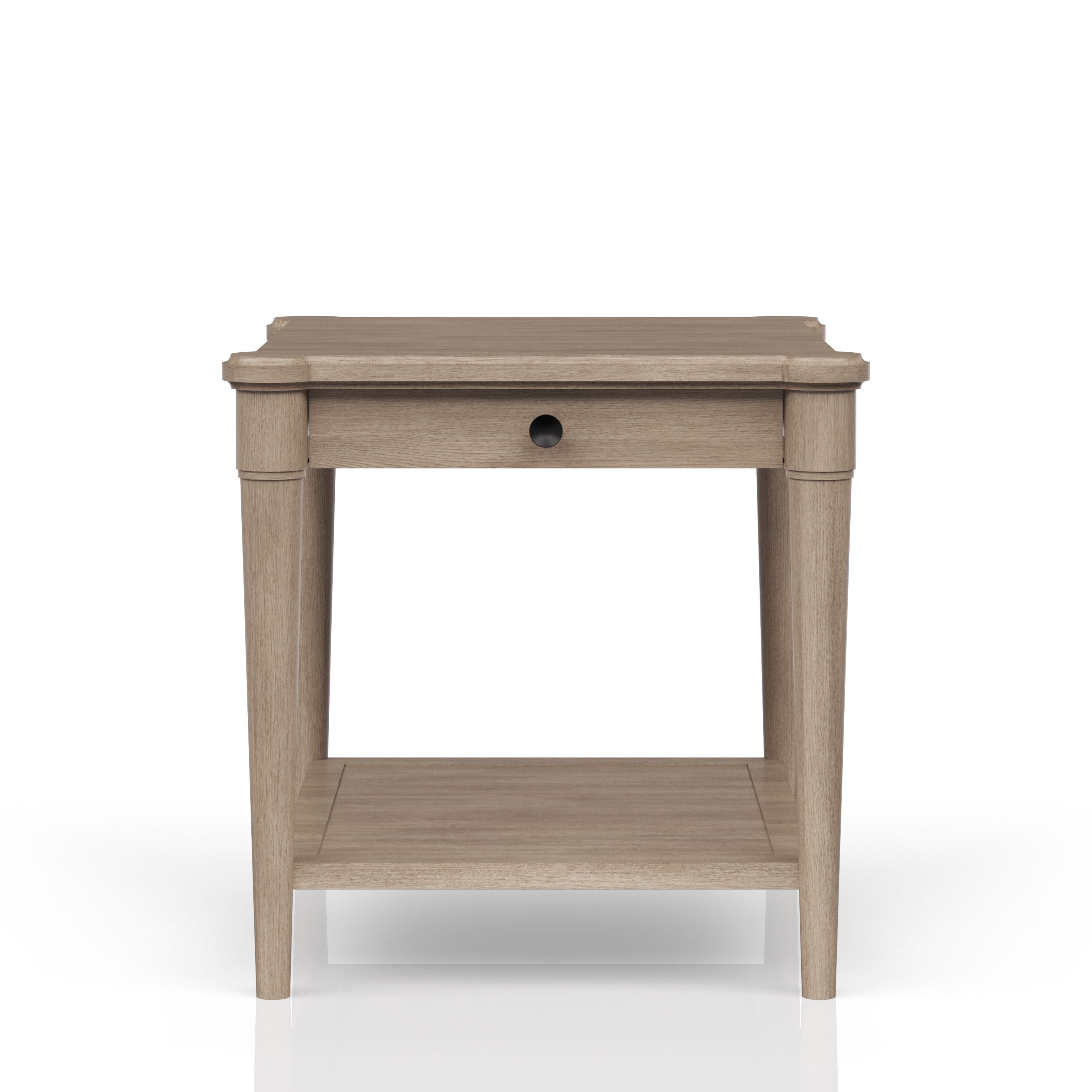 End Table With Storage Drawer - Sand