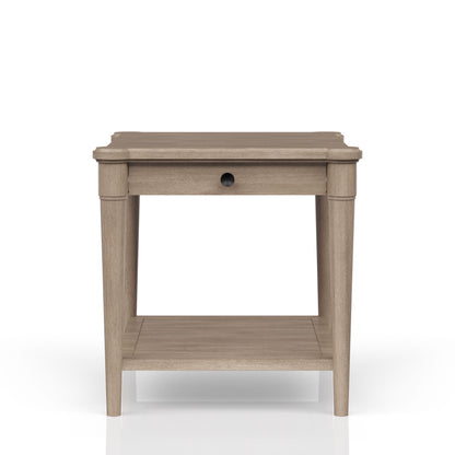 End Table With Storage Drawer - Sand