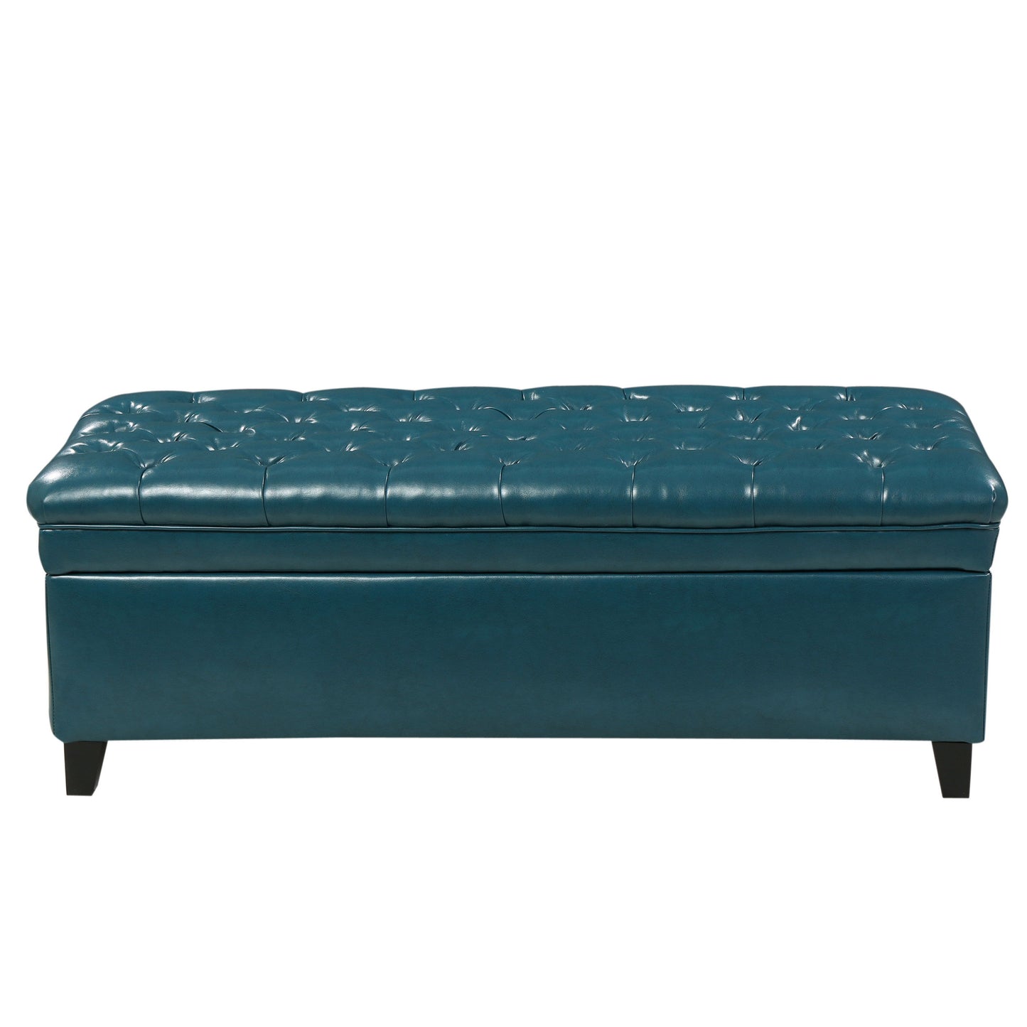 Juliana - Teal Storage Ottoman With Spacious Interior - Teal