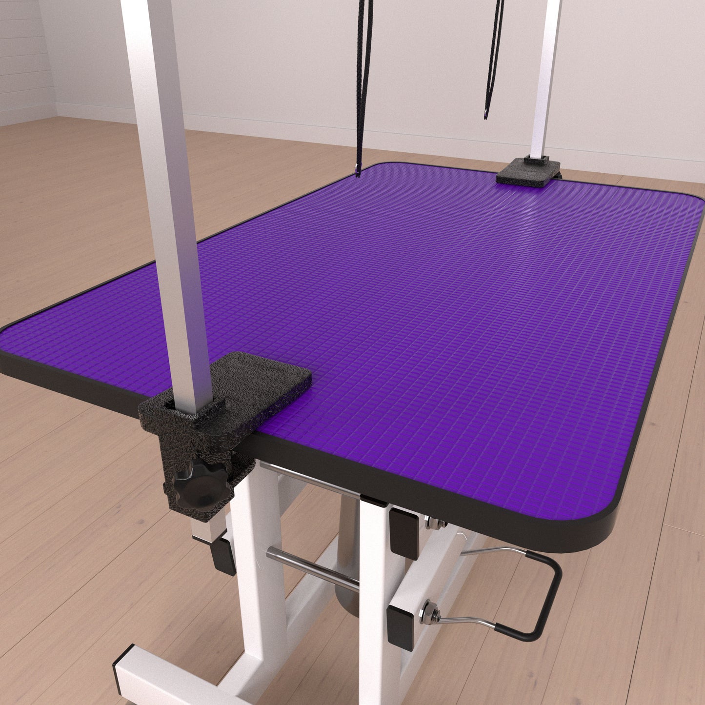 Hydraulic Pet Grooming Table With"H" Arm - Purple