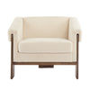 Sierra - Vintage Modern Accent Chair With Deep Cushions And Wide Armrests - Beige