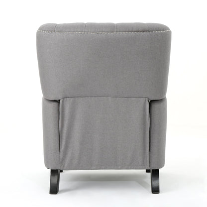 Modern Push Back Recliner - Light Gray