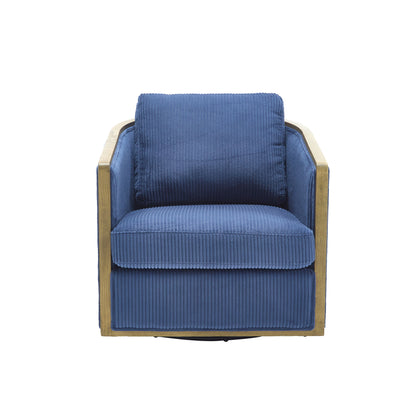 Swivel Barrel Chair, Comfortable Accent Sofa With 360 Degree Swivel For Living Room, Nursery, Office - Navy