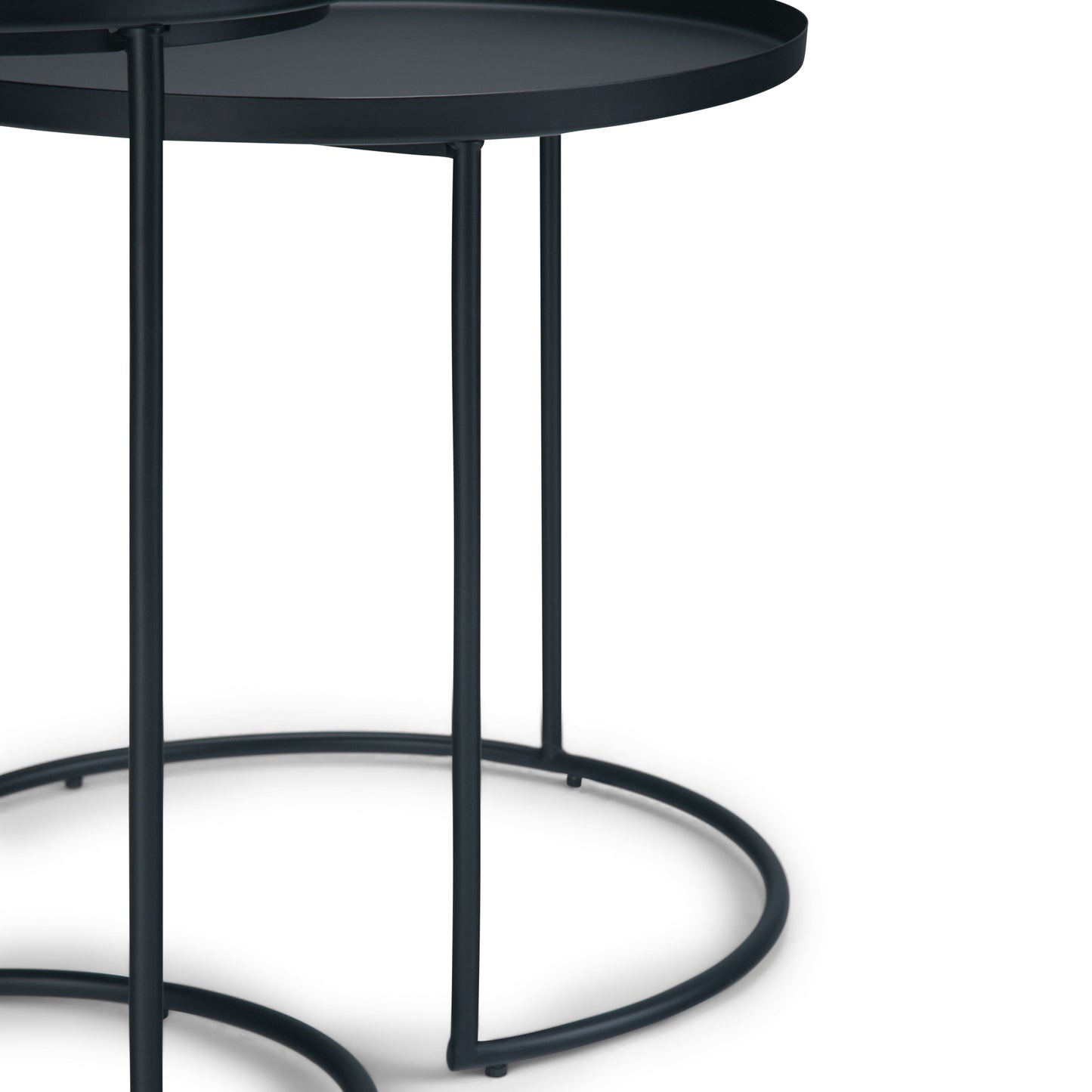 Monet - Metal 2 Piece Nesting Table - Black