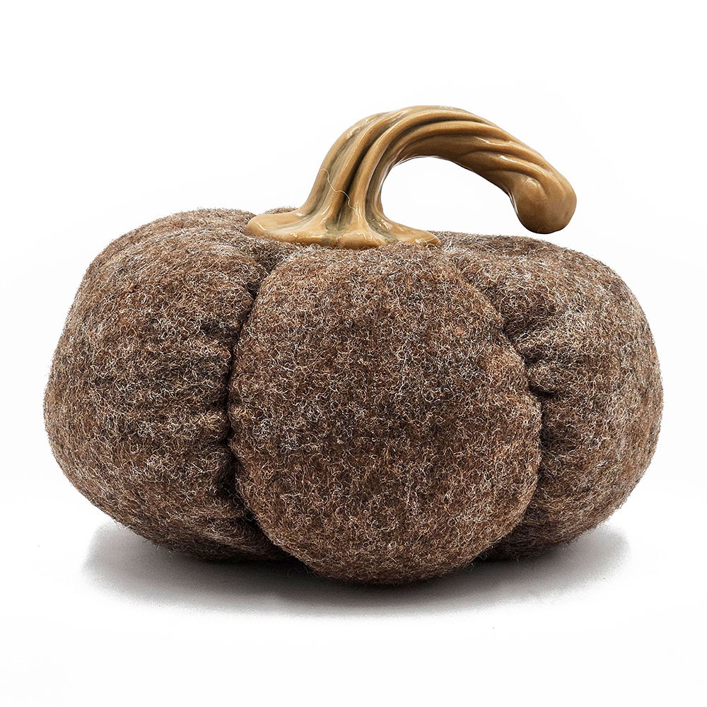 Pumpkin Ornament Decor For Holiday Harvest Festival Fall Festival & Thanksgiving (Set of 3) - Brown