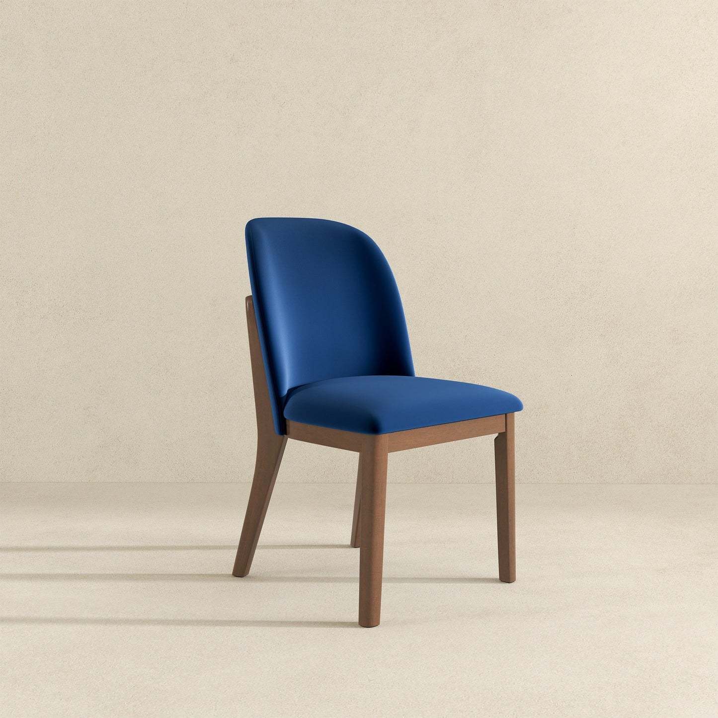 Kaitlyn - Dining Chair (Set of 2) - Brown / Navy Blue