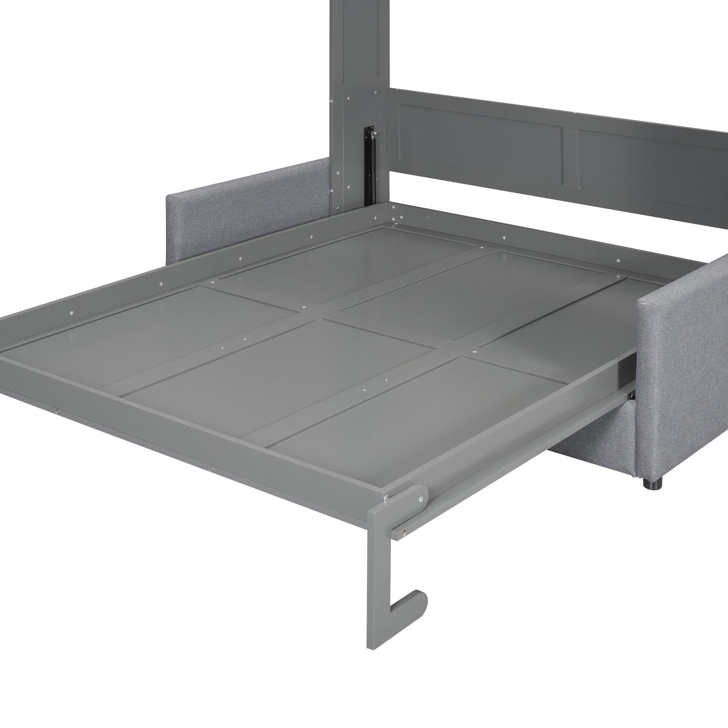 Queen Size Murphy Wall Bed With Cushion - Gray