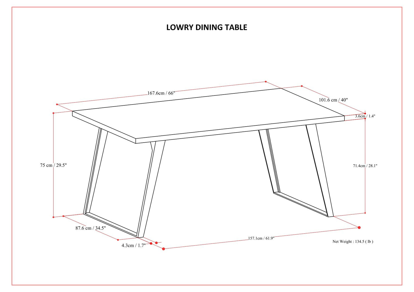 Lowry - Dining Table - Brown