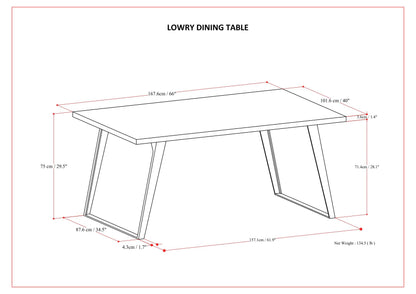 Lowry - Dining Table - Brown