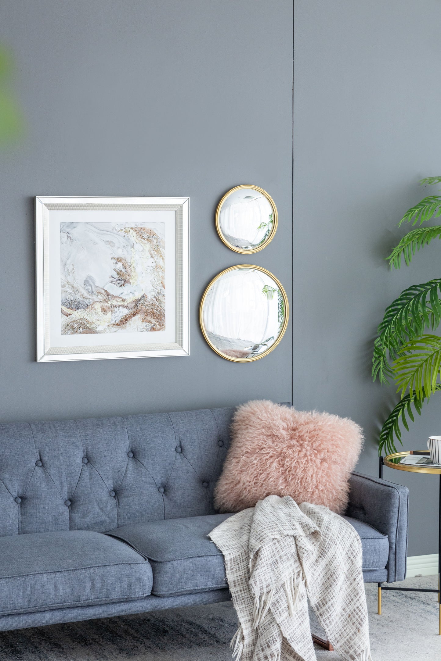 Round Mirror, Circle Mirror With Iron Frame For Living Room Bedroom Vanity Entryway Hallway - Gold