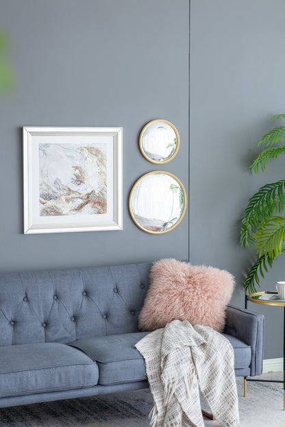Round Mirror, Circle Mirror With Iron Frame For Living Room Bedroom Vanity Entryway Hallway - Gold