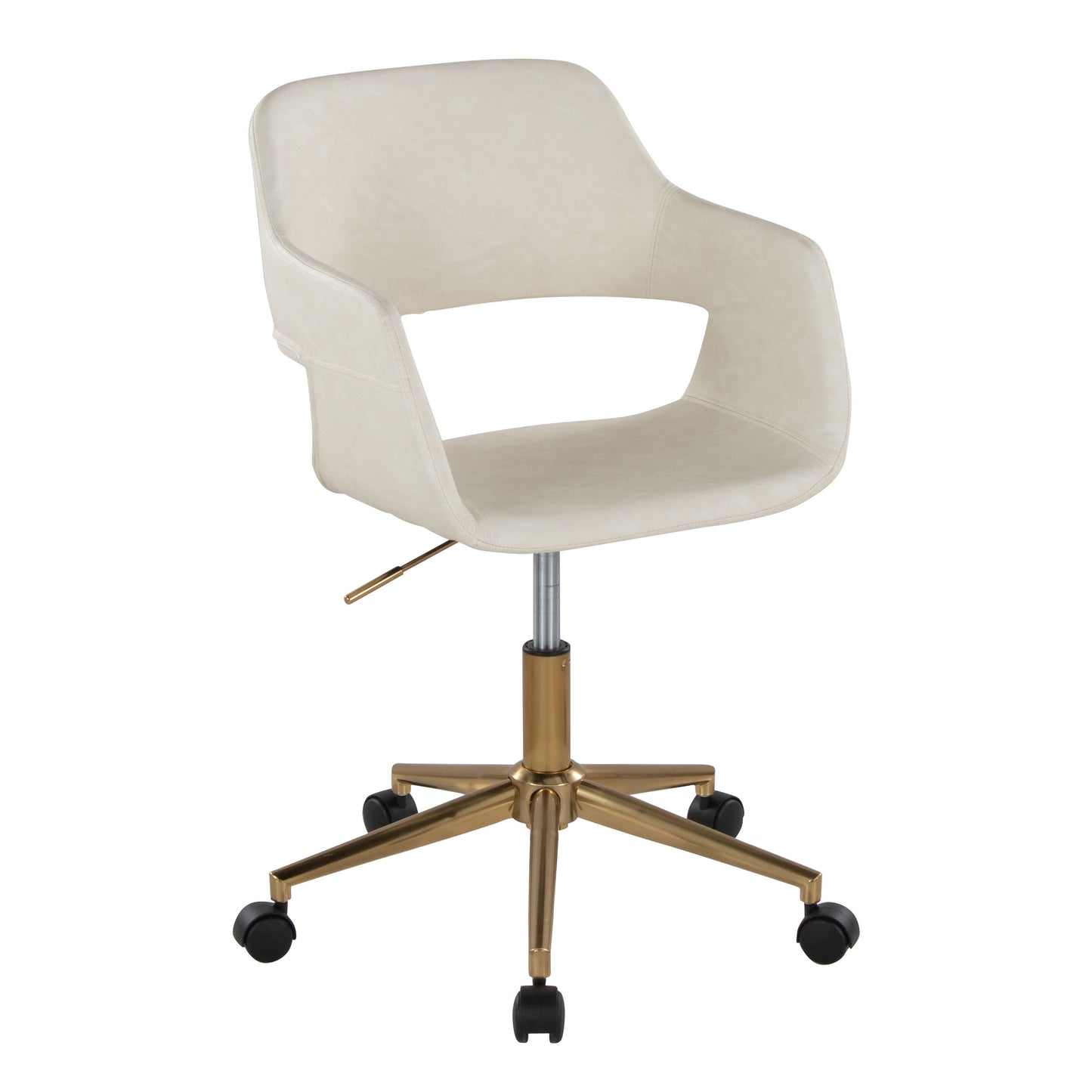 Margarite - Contemporary Task Chair - Gold / Cream