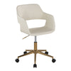 Margarite - Contemporary Task Chair - Gold / Cream