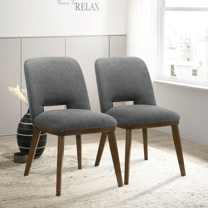 Blake - Dining Chair (Set of 2) - Brown / Dark Gray