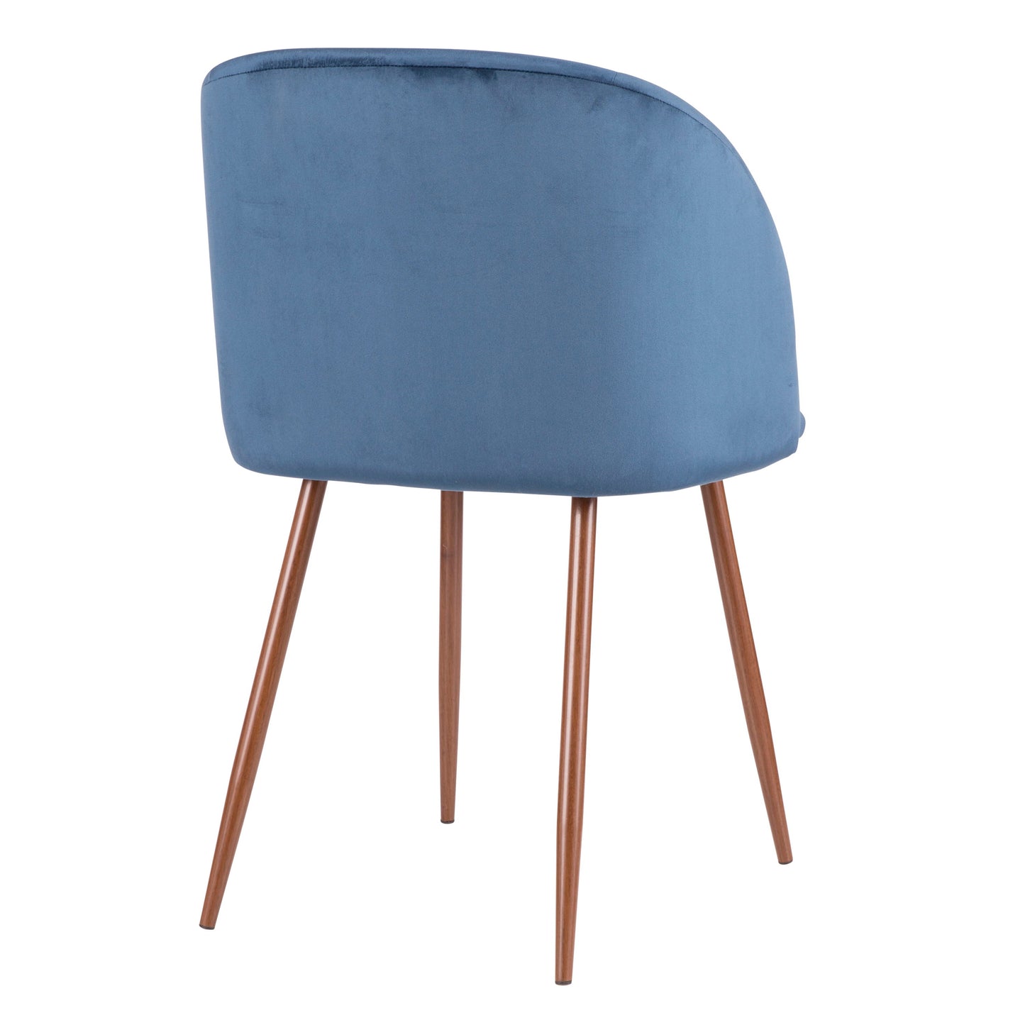 Fran - Contemporary Dining Chair (Set of 2) - Walnut / Blue