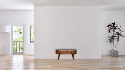 Rounded Coffee Table - Chestnut