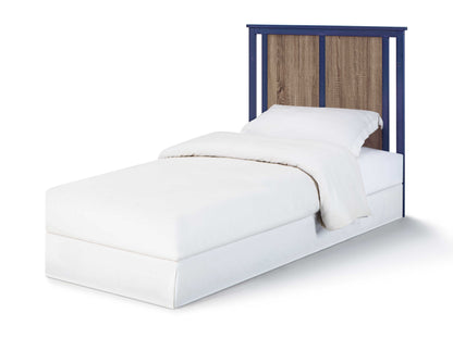 Connelly - Mini Crib With Mattress Pad Midnight - Blue / Vintage Walnut