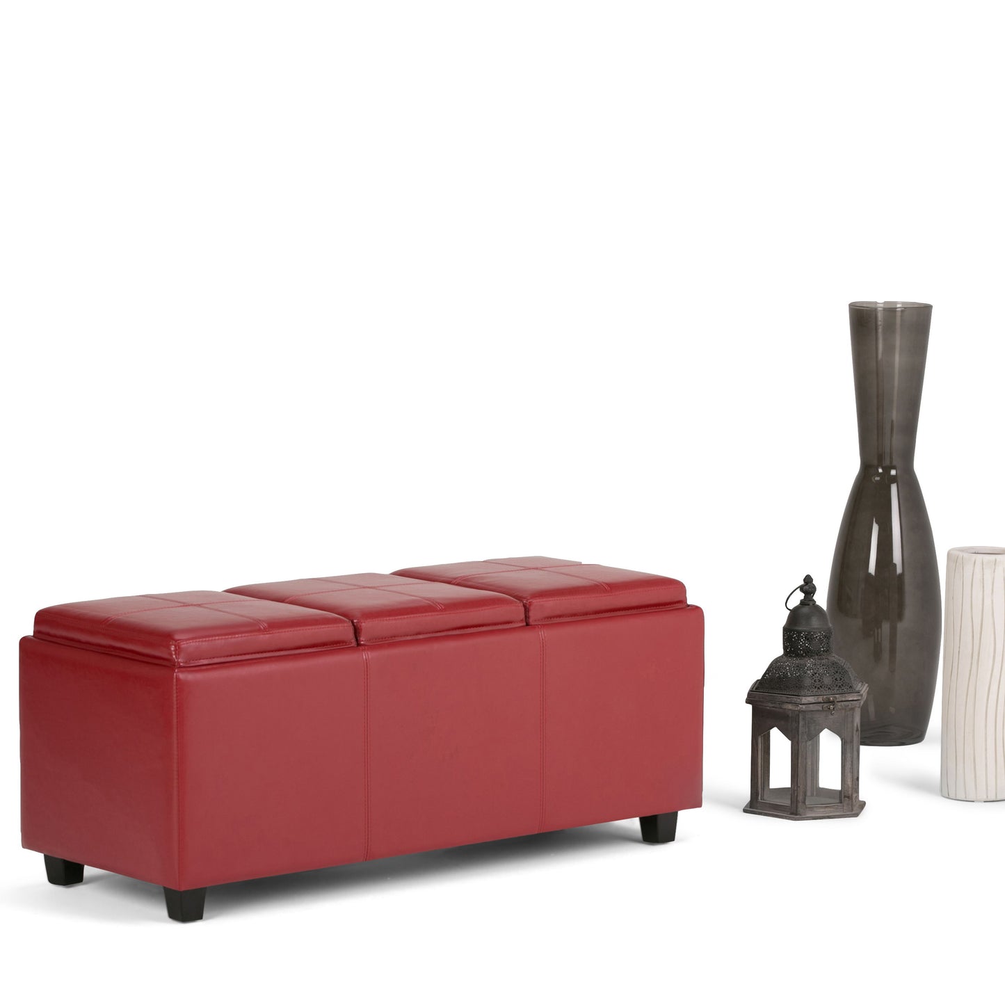 Avalon - Storage Ottoman - Red
