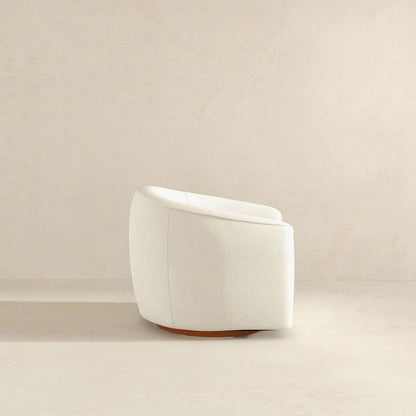 Elise - Mid-Century Modern Swivel Chair - White