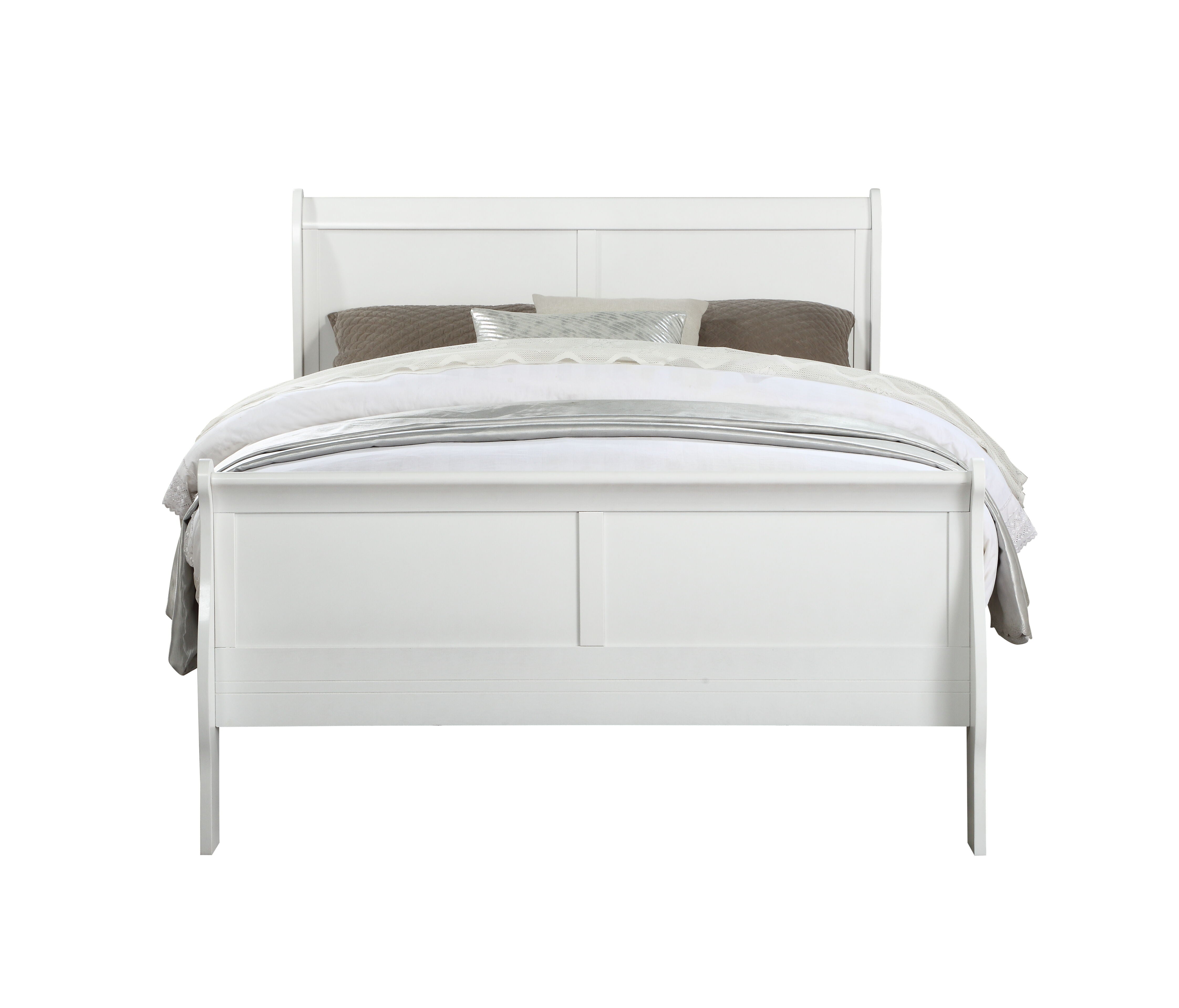 Louis Philippe - Twin Bed - White