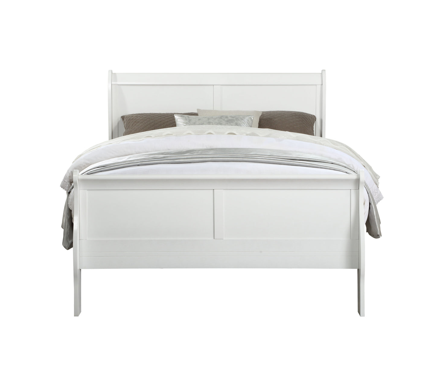 Louis Philippe - Twin Bed - White