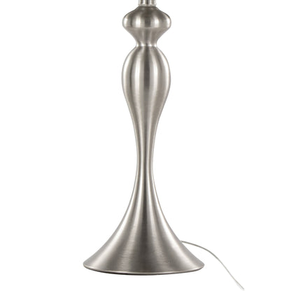 Ashland - Contemporary Table Lamp (Set of 2) - Nickel / Moroccan Blue Slub