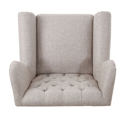 Upholstered Accent Chair, Mid Century Modern Arm Chair, Reading Chair For Living Room, Bedroom - Beige