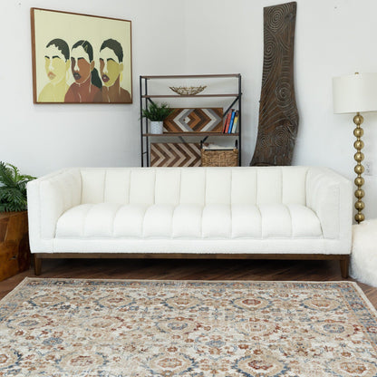 Melissa - Mid-Century Modern Sofa - Brown / White